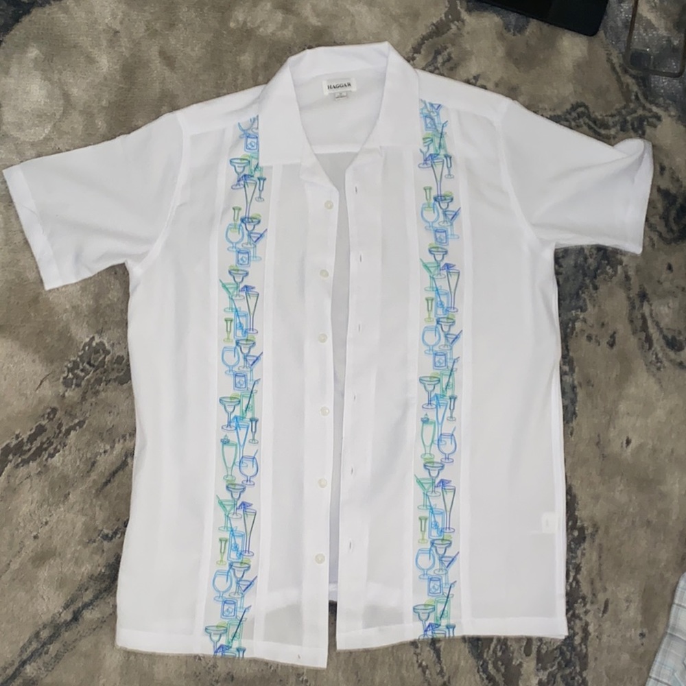 White haggar summer dress shirt